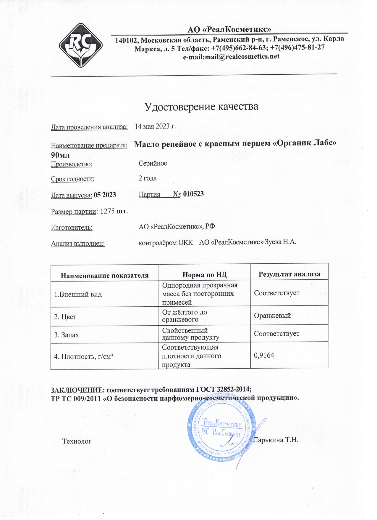 Паспорт №052023